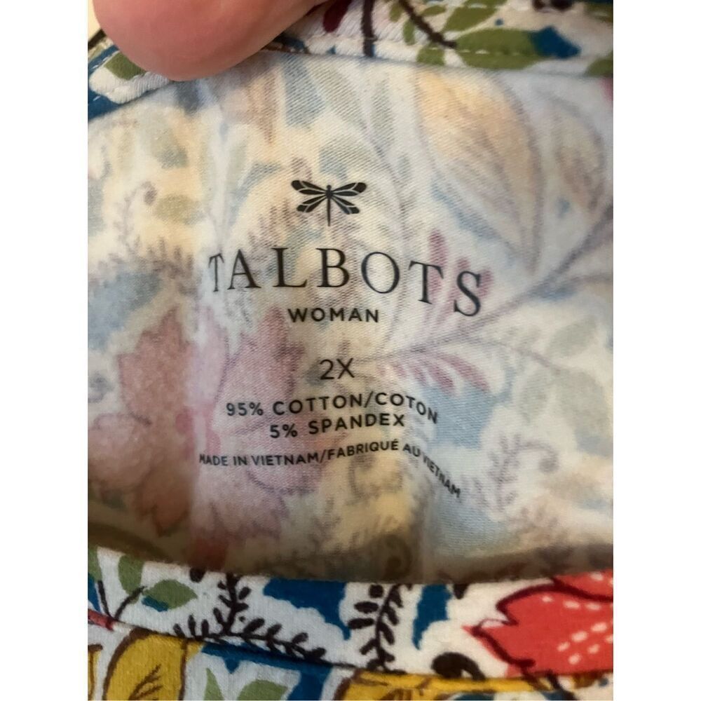 Talbots LS Floral Top 2X - Picture 4 of 7